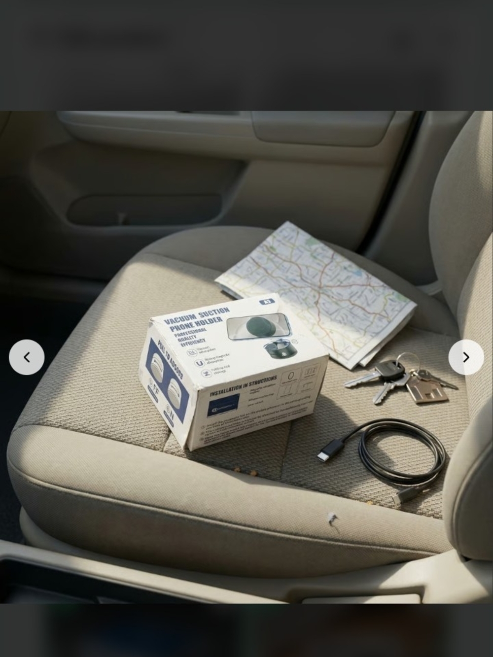 Universal Suction Car Phone Holder - Black